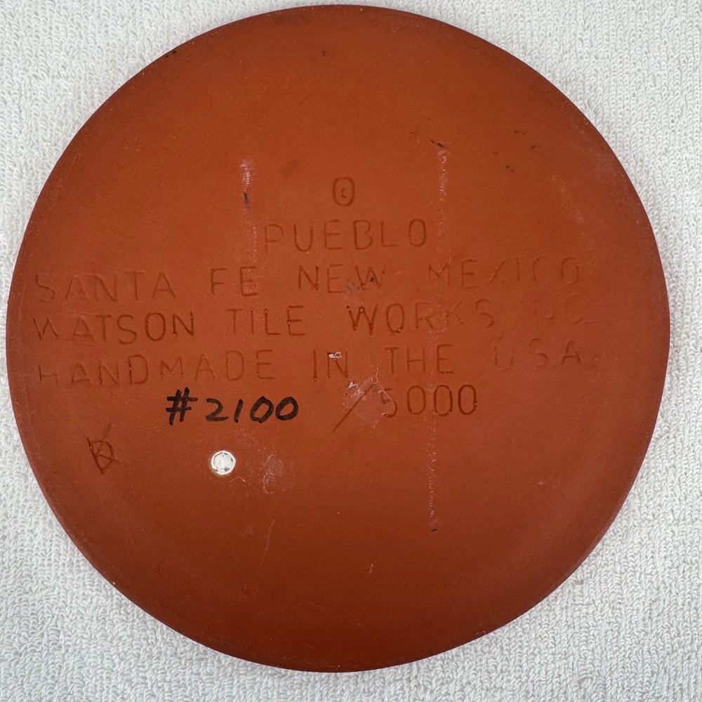 Vintage Watson Tile Works 1988 Santuario Pueblo Santa Fe Terracotta LE 2100/5000 - Picture 5 of 6